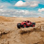 MOJAVE GROM MEGA 380 Brushed 4X4 Small Scale Desert Truck RTR with Battery & Charger Red/Black