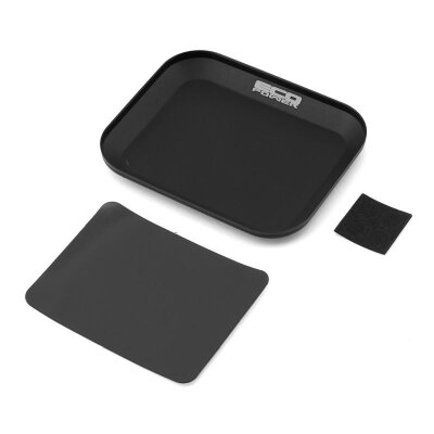 Kleine magnetische Alu-Teile/Schraubenablage / Magnetschale schwarz