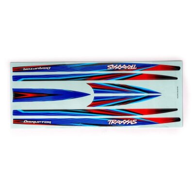 Dekor für Rumpf blau TRAXXAS Disruptor