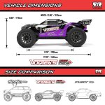 1/10 VORTEKS MEGA 550 2WD Stadium Truck RTR with Battery & Charger Purple