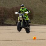 Losi Promoto-SM 1/4 Super Moto Motorcycle, FXR, White: RTR with Battery and Charger