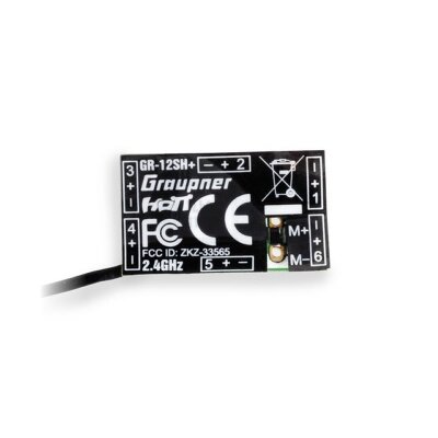 Graupner GR-12SH+ HoTT - 2.4 GHz Empfänger 6 Kanäle +2 Kanäle @ SUMD