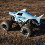 1/18 Mini LMT Megalodon 2S 4X4 RTR Brushed Monster Truck (Battery & Charger Included) Blue