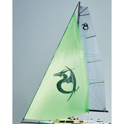 Genuaset mit Segel, Beschlägen und Leinen für Drago RC-Segelboot 1:6
