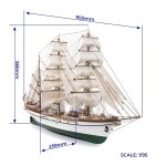 Gorch Fock Standmodellbausatz 1:95