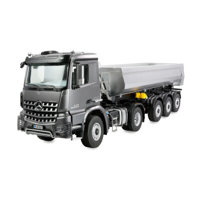 Mercedes-Benz Arocs Sattelzug mit Kippauflieger 4x4 1:14 RTR anthrazit