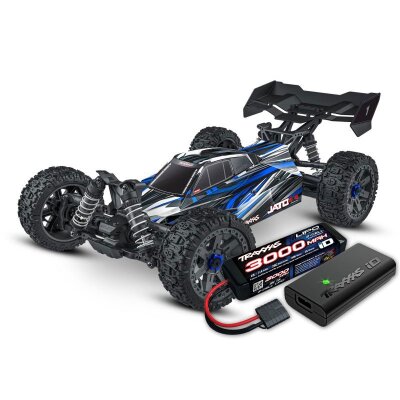 TRAXXAS JATO 4x4 BL-2S Brushless blau RTR nP825 HD-Teile mit 2827X Akku + 2920 Lader