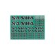 Aufkleber SANWA-schwarz *JPN-2025