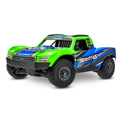 TRAXXAS MINI-Slash BL-2S 4x4 1/16 Short Course RTR Brushless, HD-Teile, mit 2S Lipo/Lader Grün