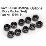 5X2X2.5 Ball Bearing ( 10pcs Rubber Seal )