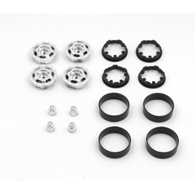 CR-18P Truck 1.2"" Bead Lock Wheels (Silver)