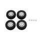 CR-18P Truck Wheel/ Tire Set (Silver)