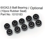 6X3X2.5 Ball Bearing ( 10pcs Rubber Seal )