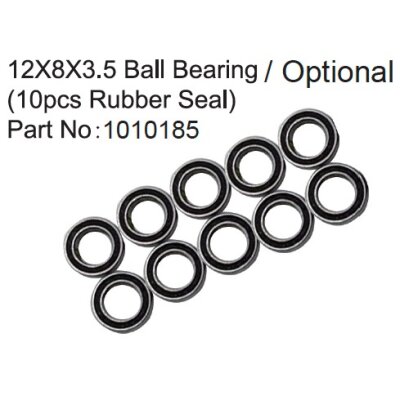 12X8X3.5 Ball Bearing ( 10pcs Rubber Seal )