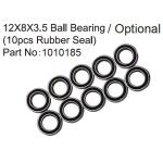 12X8X3.5 Ball Bearing ( 10pcs Rubber Seal )