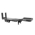 Tieflader-Sattelauflieger Dreiachser für Scania 1:18 silber