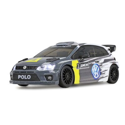 VW Polo R WRC Rallye/Drift 4WD 1:28 RTR grau