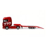 Scania 770 S Zugmaschine + Tieflader-Sattelauflieger 6x4 1:18 RTR rot