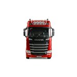 Scania 770 S Zugmaschine + Tieflader-Sattelauflieger 6x4 1:18 RTR rot