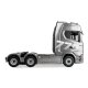 Scania 770 S Zugmaschine + Tieflader-Sattelauflieger 6x4 1:18 RTR silber