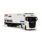 Mini-Scania 730 S mit Kofferauflieger proportional 4WD 1:64 RTR weiß