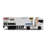 Mini-Scania 730 S mit Kofferauflieger proportional 4WD 1:64 RTR weiß