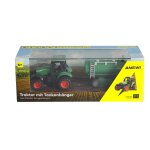 Traktor aus Metall mit Tankanhänger 1:64 RTR grün