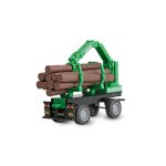 Traktor aus Metall mit Rückeanhänger + Ladekran 1:64 RTR grün