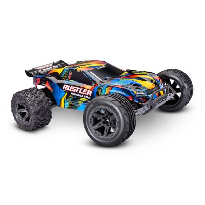 TRAXXAS Rustler 1/10 2WD Stadium-Truck gelb RTR VX3 Brushless