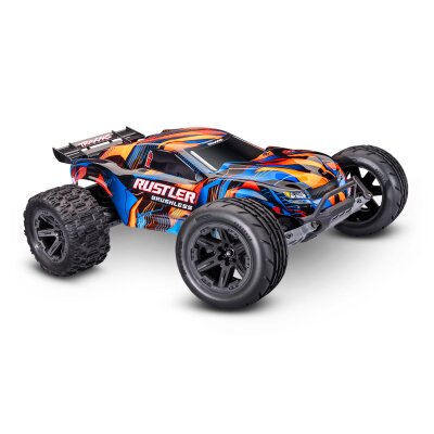 TRAXXAS Rustler 1/10 2WD Stadium-Truck orange RTR VX3 Brushless