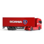 Mini-Scania 730 S mit Kofferauflieger proportional 4WD 1:64 RTR rot