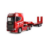 Scania 770 S Zugmaschine + Tieflader-Sattelauflieger 6x4...