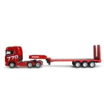 Scania 770 S Zugmaschine + Tieflader-Sattelauflieger 6x4 1:24 RTR rot