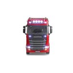 Scania 770 S Zugmaschine + Tieflader-Sattelauflieger 6x4 1:24 RTR rot