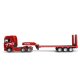 Scania 770 S Zugmaschine + Tieflader-Sattelauflieger 6x4 1:24 RTR rot