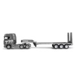 Scania 770 S Zugmaschine + Tieflader-Sattelauflieger 6x4 1:24 RTR silber