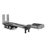 Scania 770 S Zugmaschine + Tieflader-Sattelauflieger 6x4 1:24 RTR silber