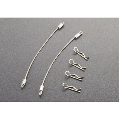 Karosserieklammern mit 120mm Metalseil (4 Stk)