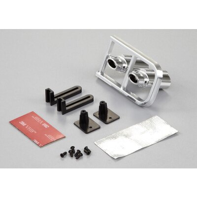 Auspuff Set Oval Chrome für LED Einbau