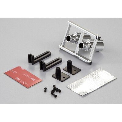 Auspuff Set Rund Chrome für LED Einbau