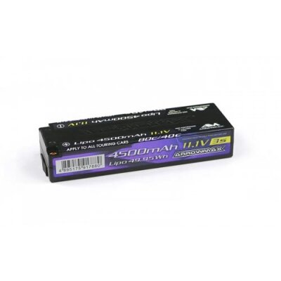 ARROWMAX LIPO LOW PROFIL 4500-40C (11.1V) LIPO BATTERY
