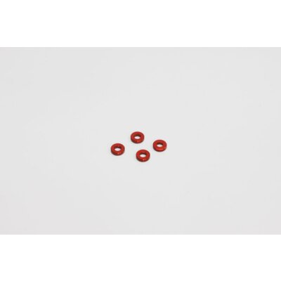 SCHEIBEN#ALU, 3X6.5X1.5MM, ROT (4)