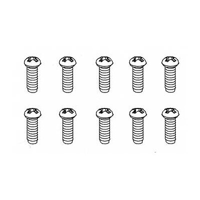 3x10mm Rundkopfschraube für Plastik (10 Stk)