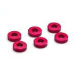SCHEIBEN ALU, 3X7X2MM ROT (6)