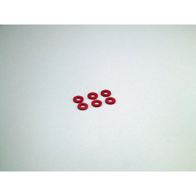 SCHEIBEN ALU, 3X7X1MM ROT (6)