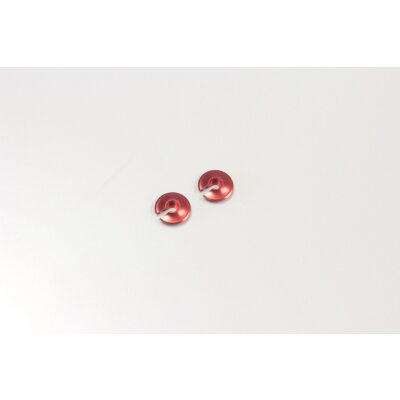 FEDERPLATTEN ALU TF7 (2) 14MM - ROT