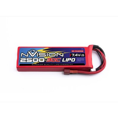 NVISION LIPO 2S 7,4V 2500 30C (133.3x42.7x14.0/153G) - DEANS
