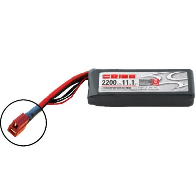 ORION LIPO LED 3S-2200-11.1V-50C -L108XW35XH27/185G- DEANS