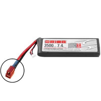 ORION LIPO LED 2S-3500-7.4V-50C -L140XW44XH19/229G- DEANS