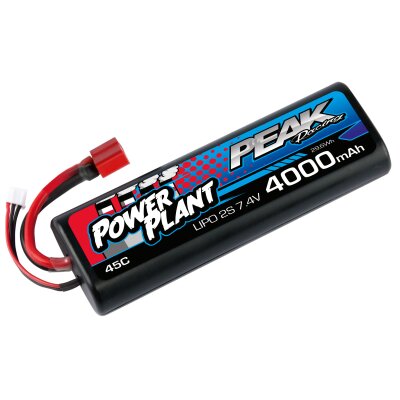 POWER PLANT PEAK LIPO 2S-7.4V-4000-45C-DEANS 12AWG